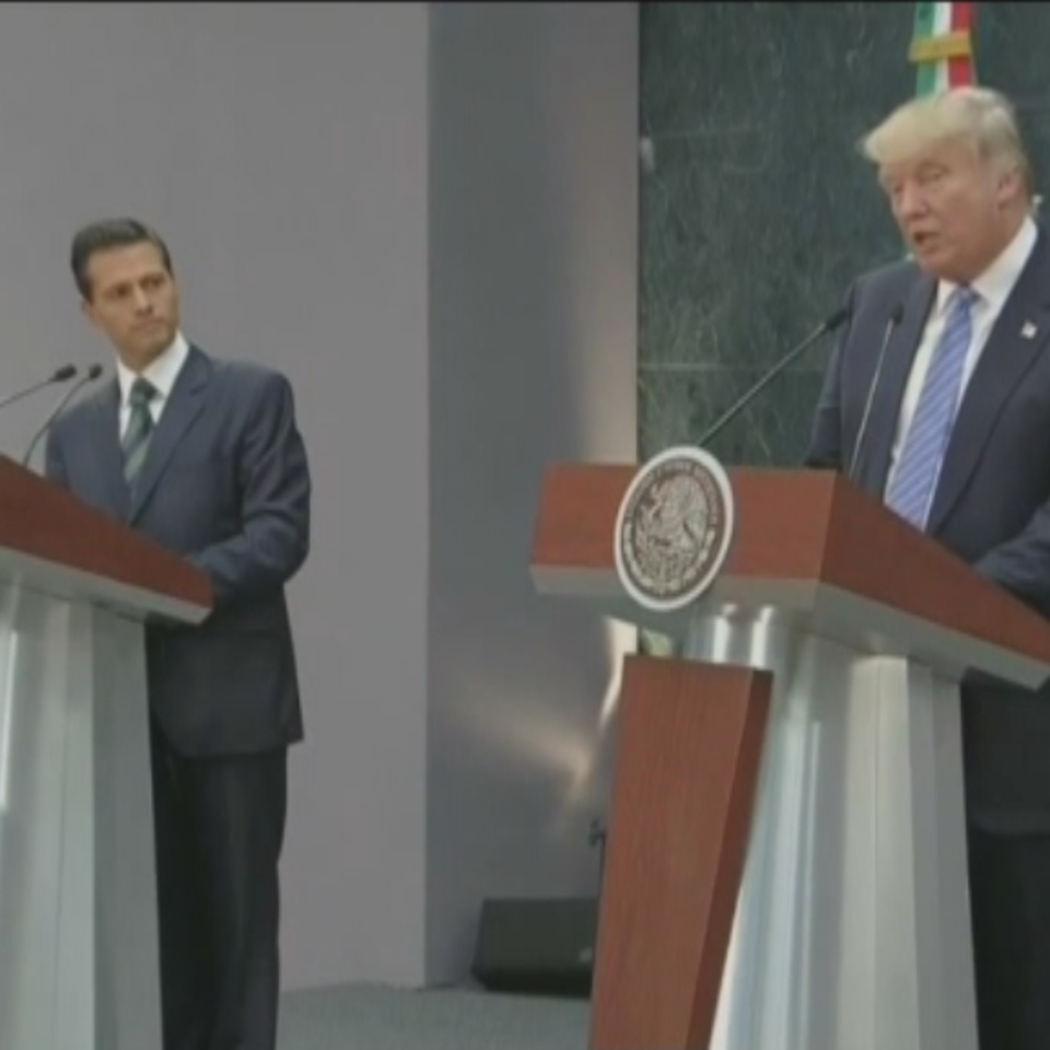 Peña Nieto eta Trump, elkarrekin egindako agerraldian. Irudia: EFE