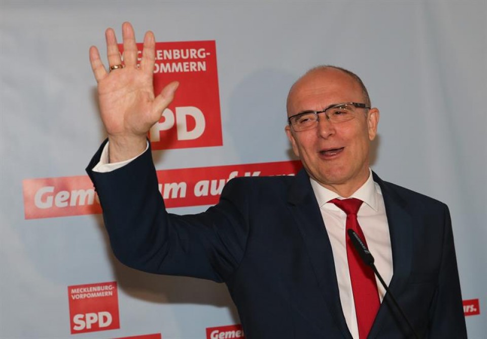 El partido socialdemócrata ha ganado las elecciones en el estado Mecklemburgo-Anteporemania. EFE