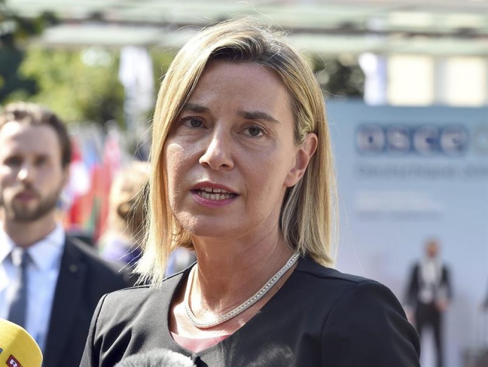 Federica Mogherini, Kanpo Politikarako Europar Batasuneko Goi-ordezkaria. Argazkia: EFE
