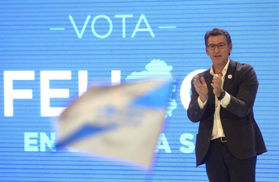 Núñez Feijóo, candidato del PP a la reelección al frente de la Xunta. Foto: EFE