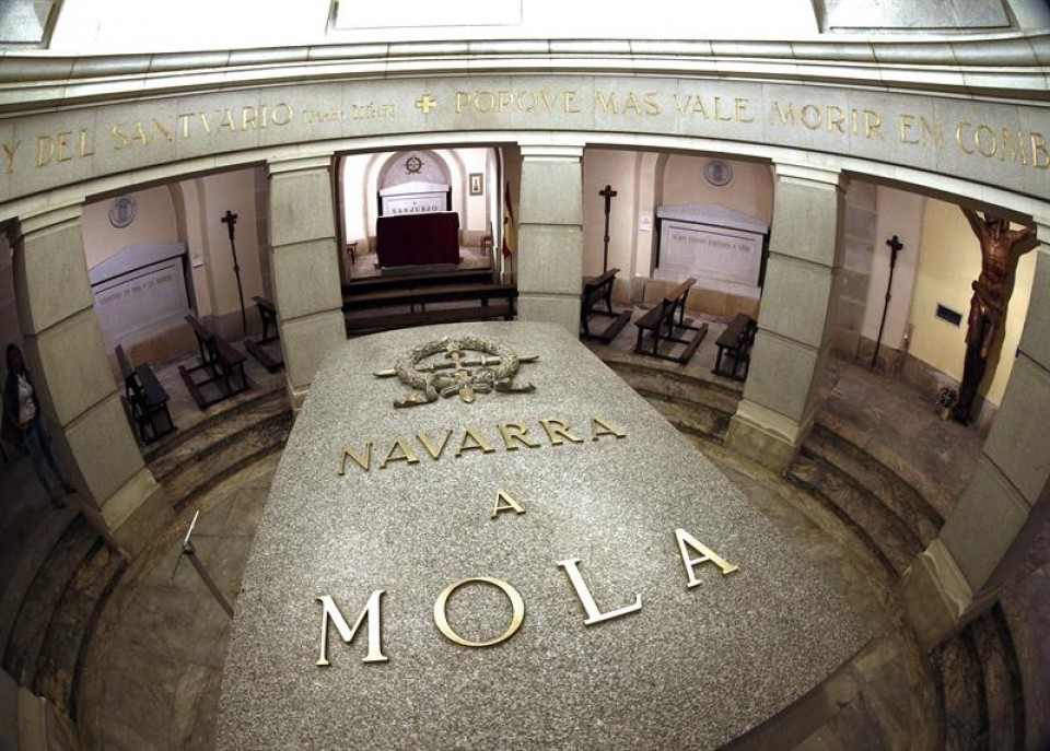 Los restos de Mola fueron retirados el pasado 24 de octubre. EFE