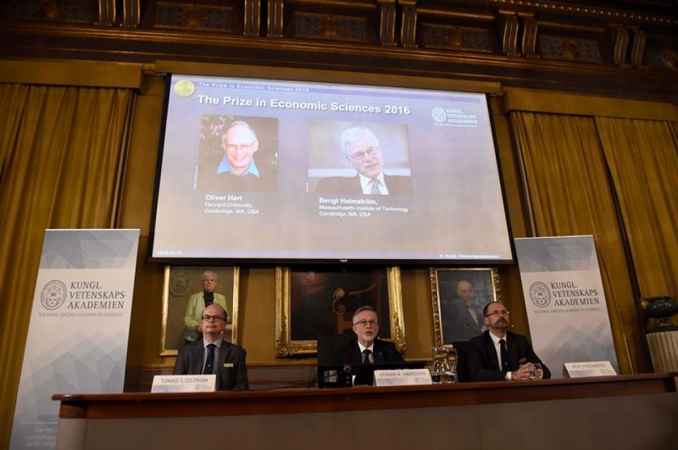 2016ko Ekonomiako Nobel saria. EFE