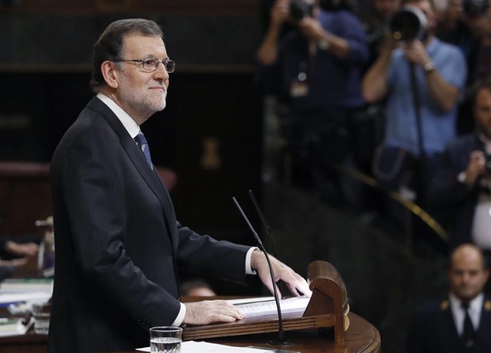 Mariano Rajoy inbestidura saioan. Argazkia: EFE