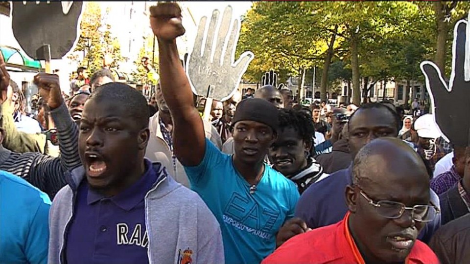 Manifestación en Pamplona por la muerte de un senegalés en comisaría. EiTB