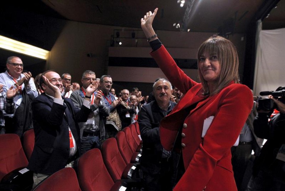 Idoia Mendia en el congreso del PSC. Foto: EFE