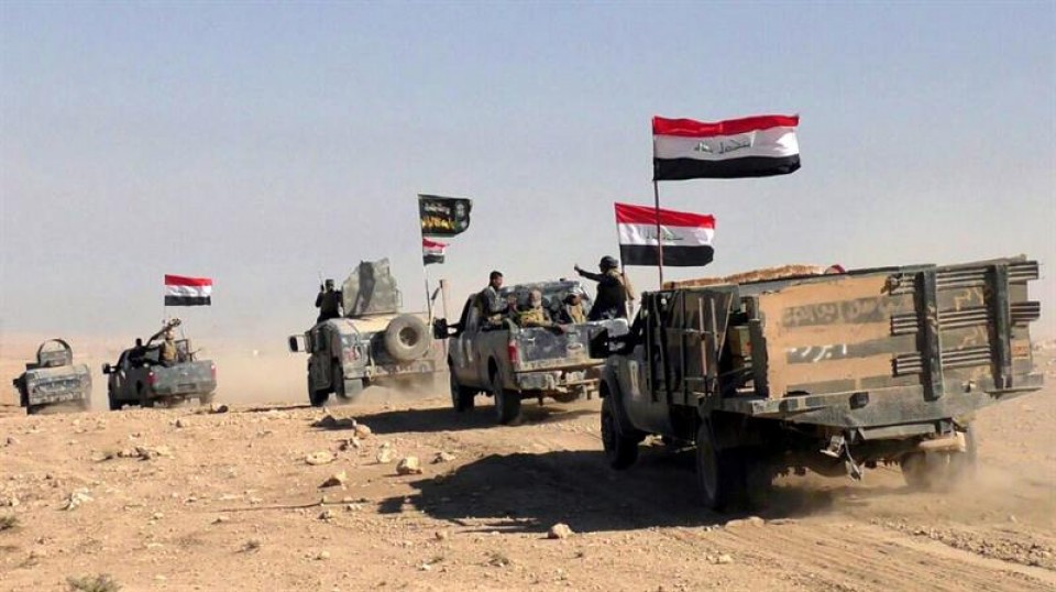 El ejercito iraquí cerca de Mosul. Foto: EFE