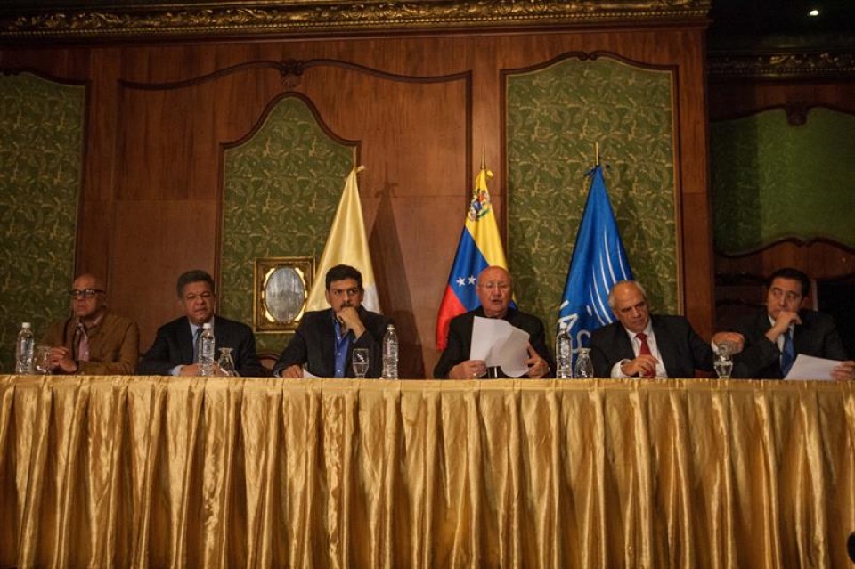 Mesa de diálogo en Venezuela. Foto: EFE