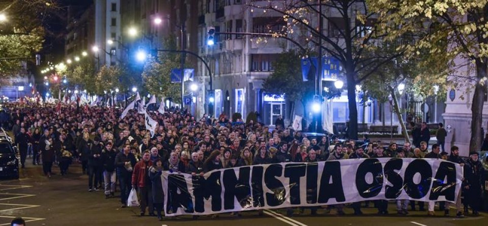La manifestación ha recorrido las calles de Bilbao. Foto: EFE