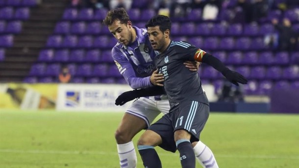 Partido de ida que enfrentó a la Real con el Valladolid la temporada pasada. Foto: EFE