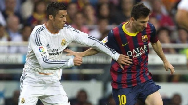 Cristiano Ronaldo y Messi. Foto: Efe.