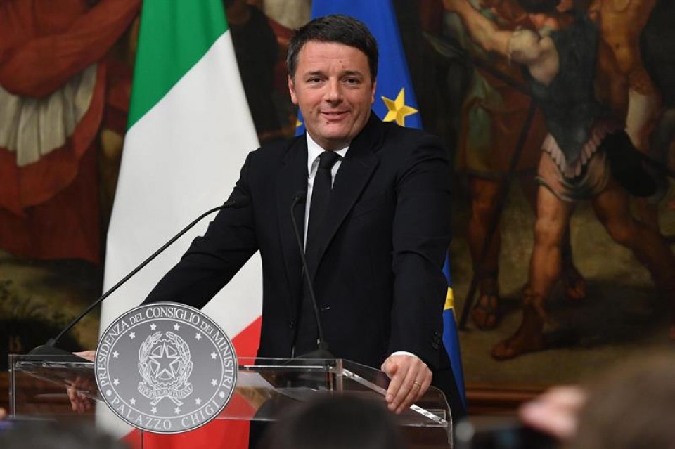 El primer ministro de Italia, Matteo Renzi