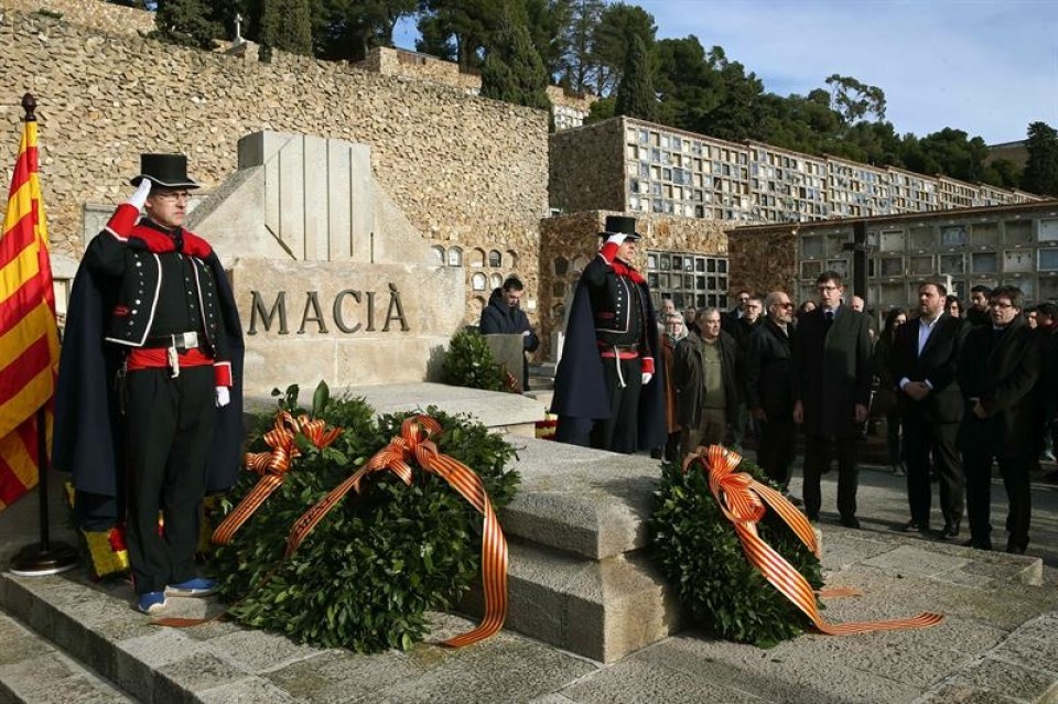 Homenaje a Francesc Macià, hoy. EFE. 