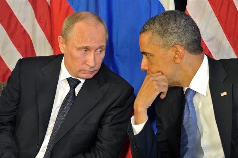 Barack Obama junto a Vladímir Putin