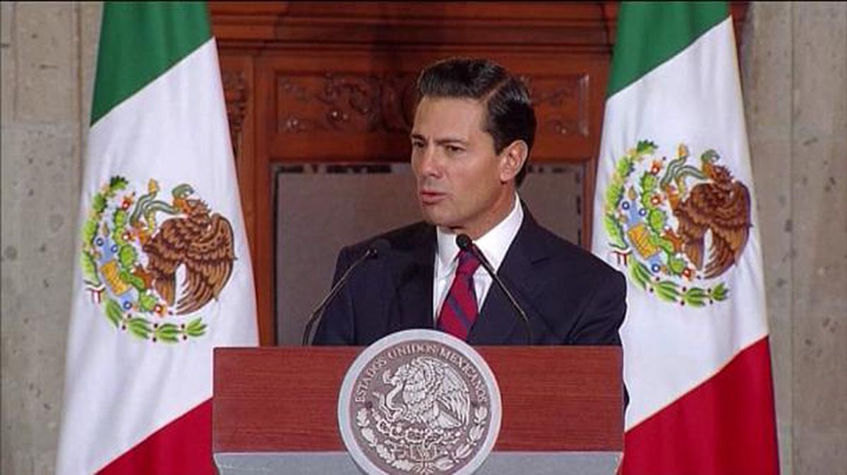 Peña Nieto, durante su intervención. Foto: EFE