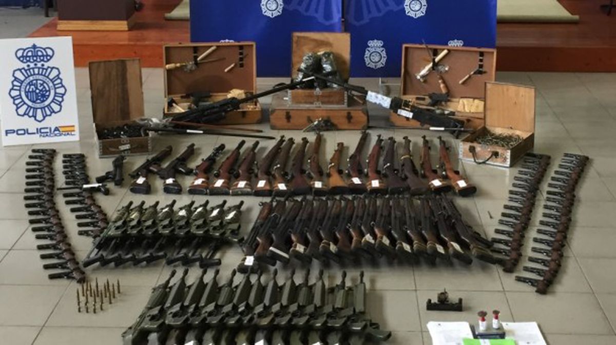 Operación contra el tráfico de armas. Foto: Policía Nacional