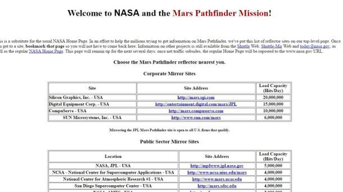 NASA primera web ARCHIVEorg