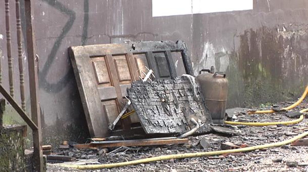 Foto del incendio del edificio de Andoain. EiTB