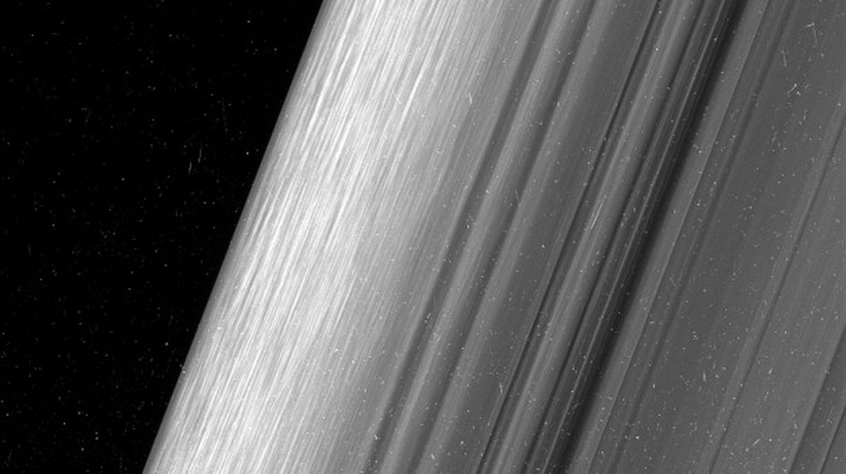 Foto de la nave Cassini de los anillos de Saturno. Foto: NASA