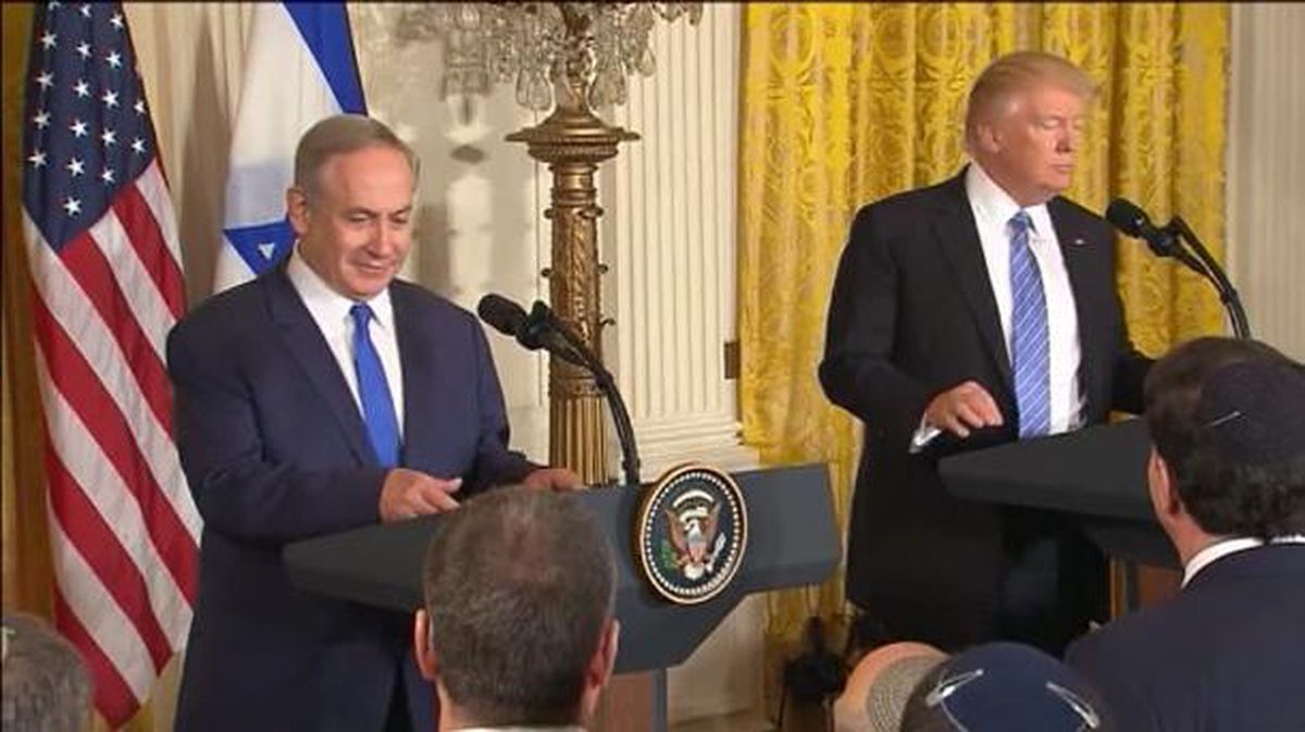 Donald Trump y Benjamin Netanyahu en la Casa Blanca. Foto: EFE