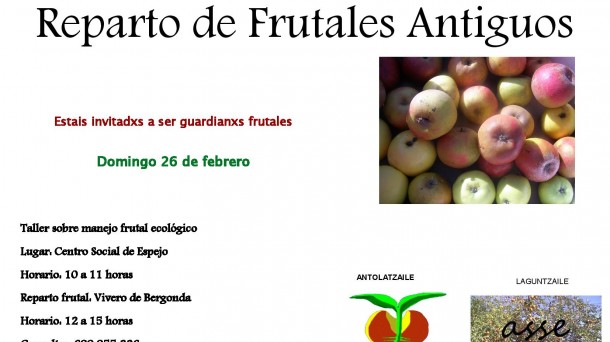 Entrega de manzanos y perales antigüos en Bergüenda