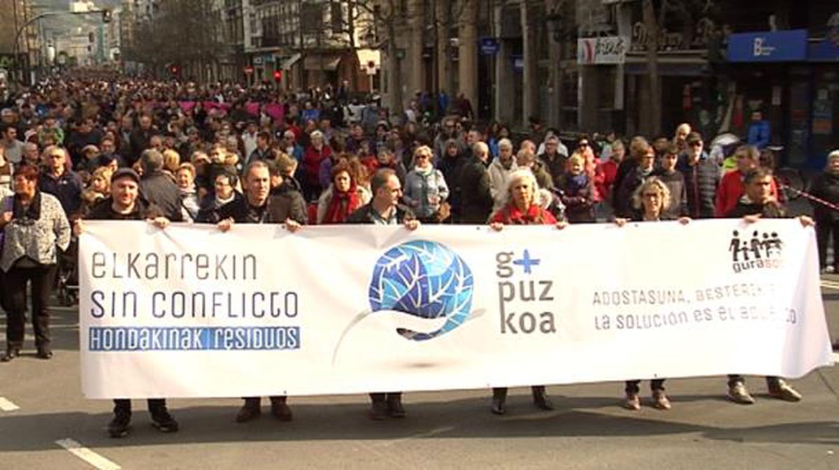 Manifestación de GuraSOS en Donostia-San Sebastián. Foto de archivo: EiTB