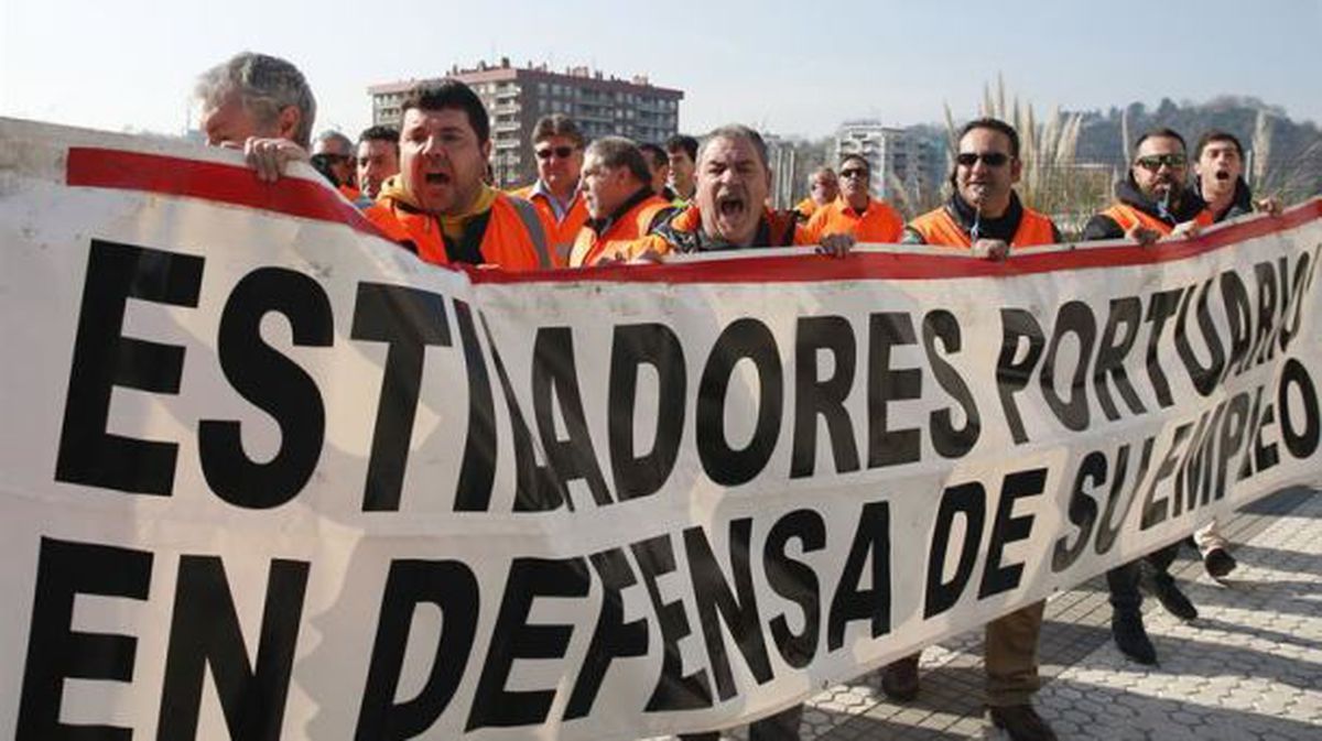 Imagen de archivo de la protesta realizada en el Puerto de Pasaia. Foto: EFE