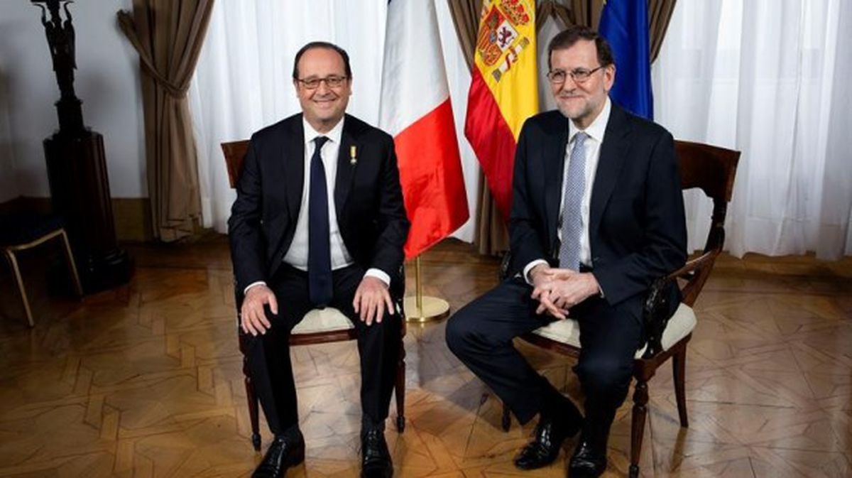 François Hollande y Mariano Rajoy. Foto: EFE