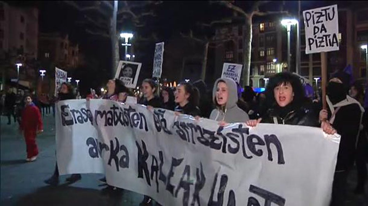 Manifestación en Tolosa contra las agresiones sexuales