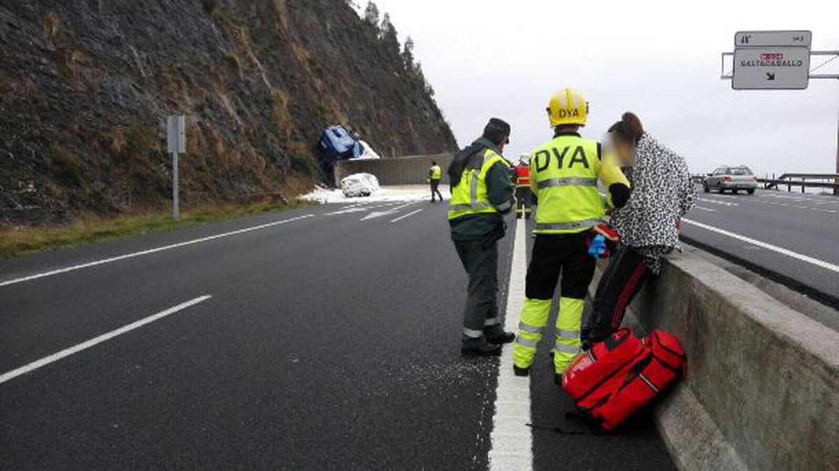 Accidente en Saltacaballo. Foto: DYA Cantabria