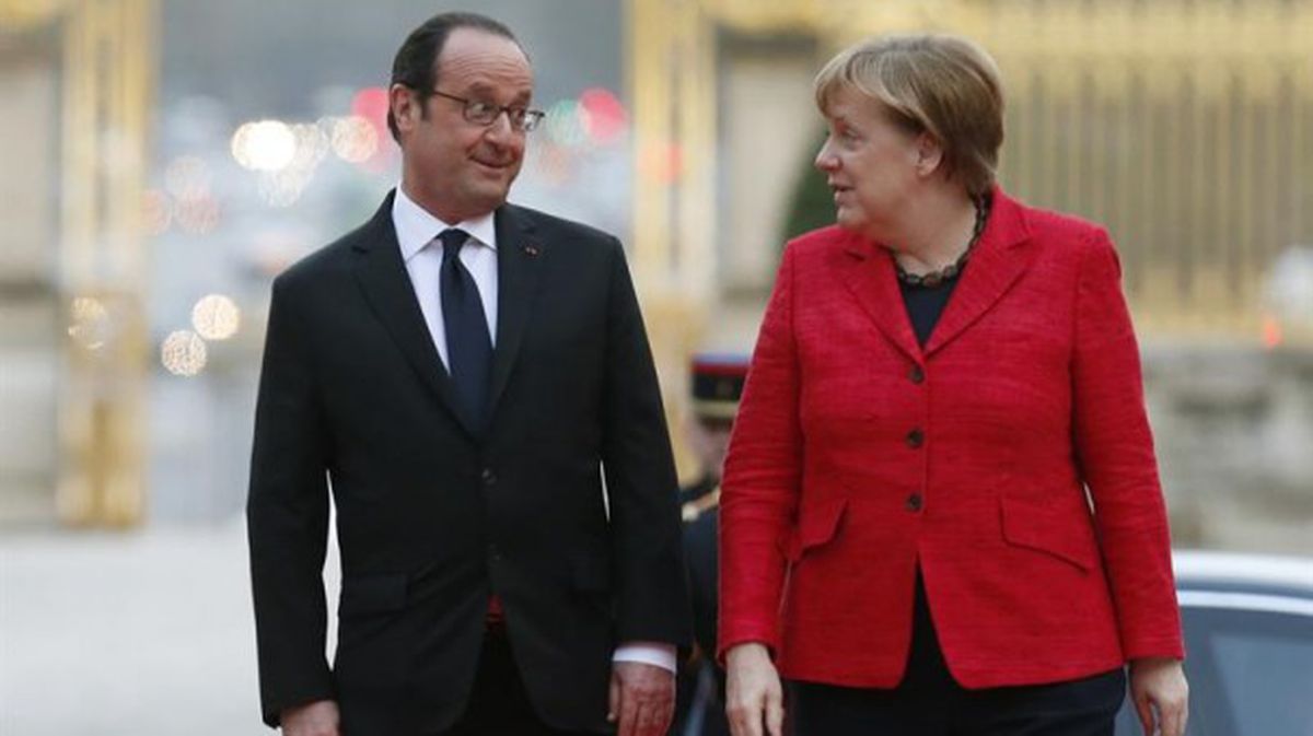 Hollande y Merkel. Foto: EFE
