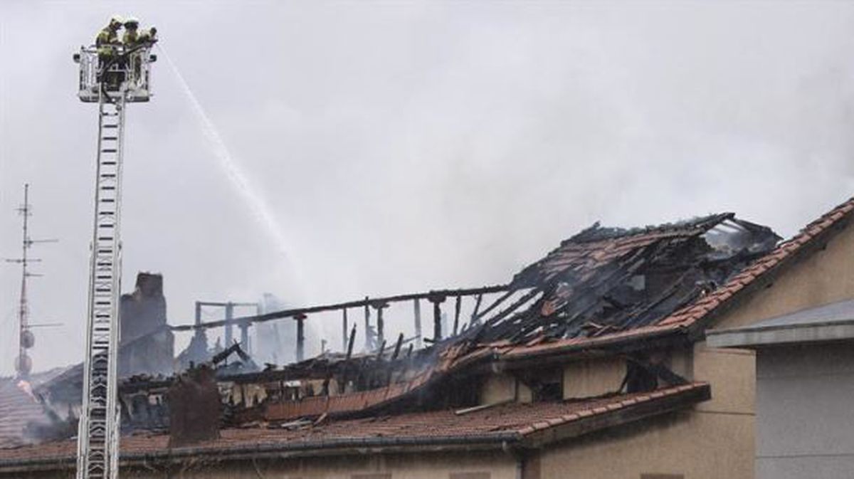 Incendio de Sestao. Foto: EFE