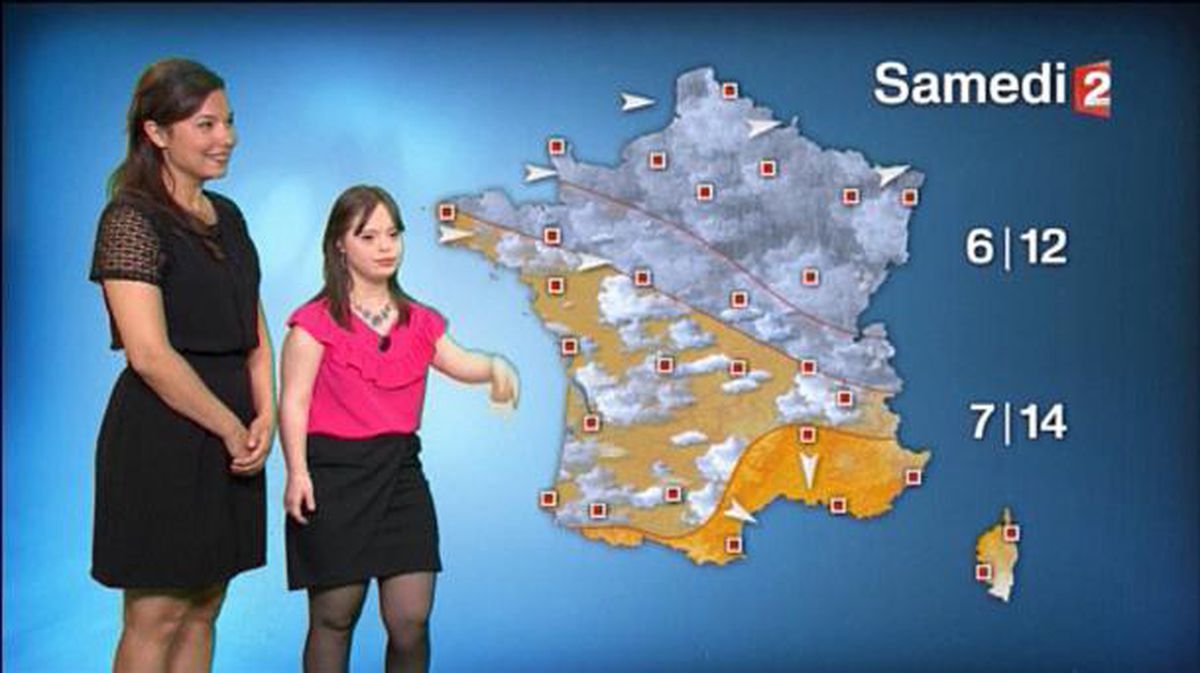 Mélanie Segard presentando el tiempo en France 2 