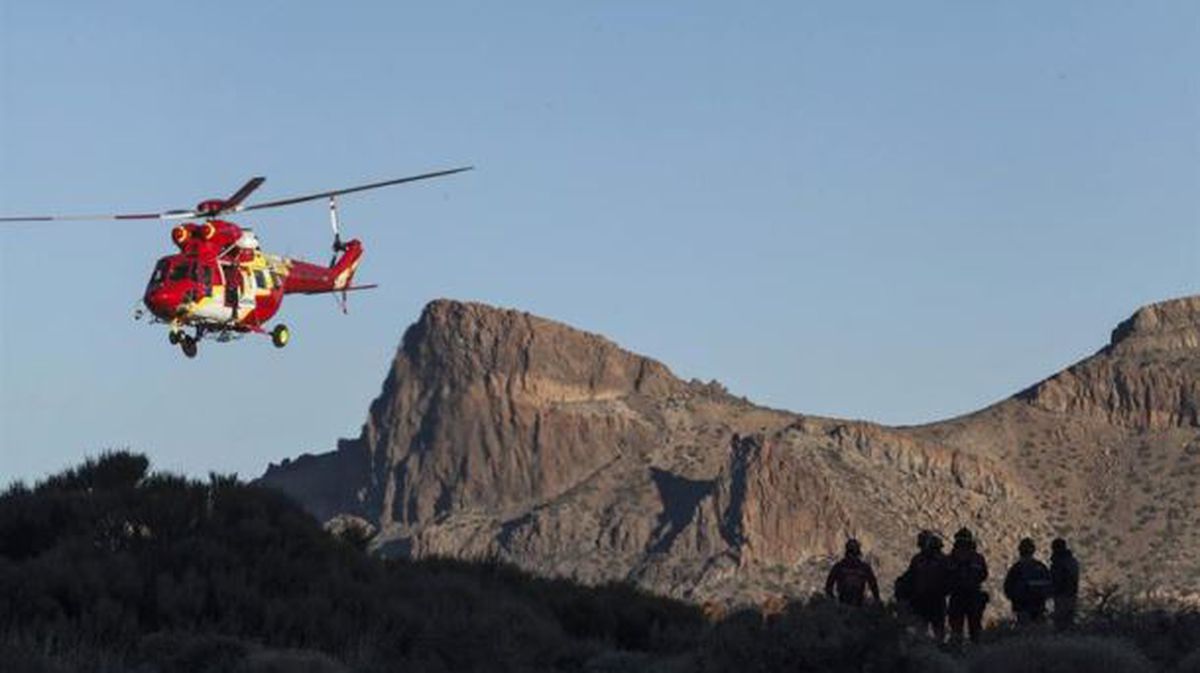 Rescate en el Teide. Foto: EFE