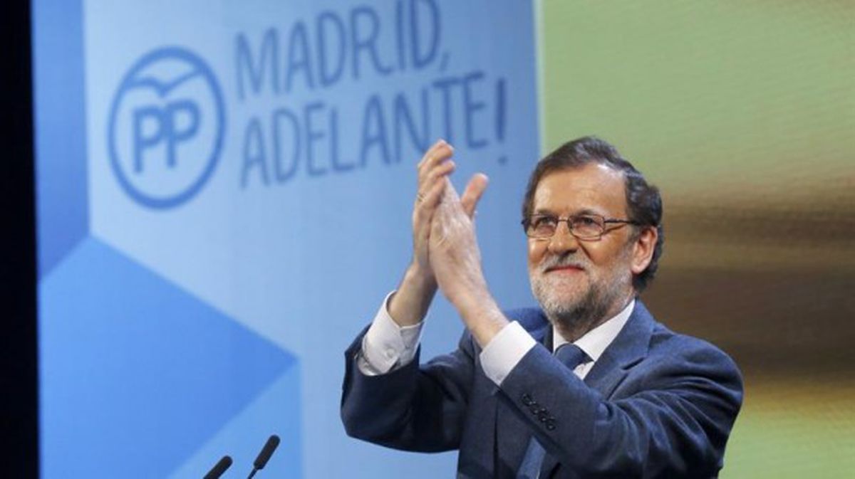 Rajoy, en su intervención en la inauguración del Congreso del PP de Madrid. Foto: EFE