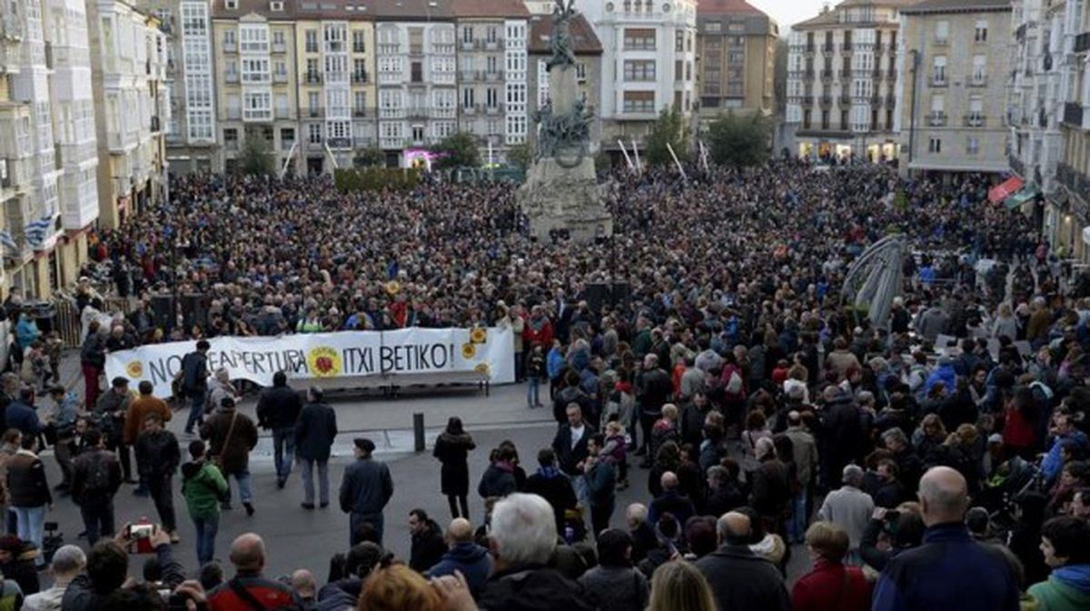 Garoñaren irekieraren aurka Gasteizen egin den manifestazioa. Argazkia: EiTB
