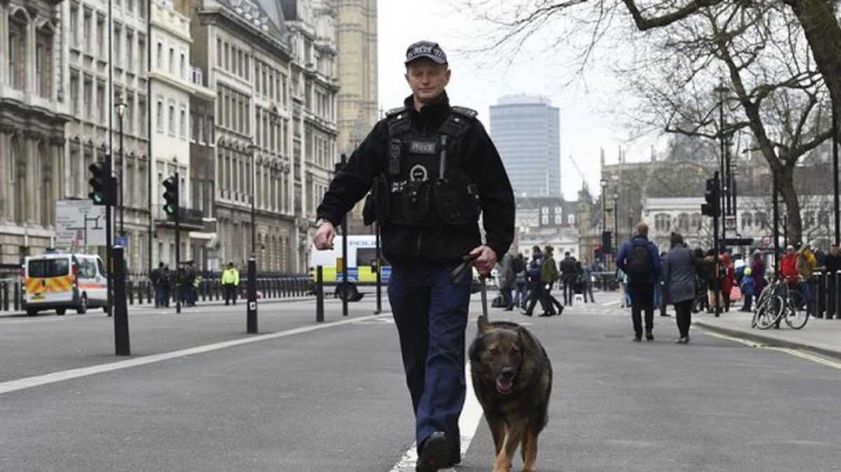 La Policía toma el control de las calles de Londres tras el atentado. Foto: EFE