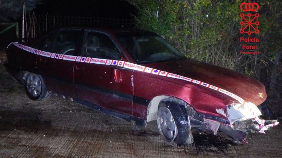 El vehículo accidentado no tenía seguro ni ITV. Foto: Gobierno de Navarra