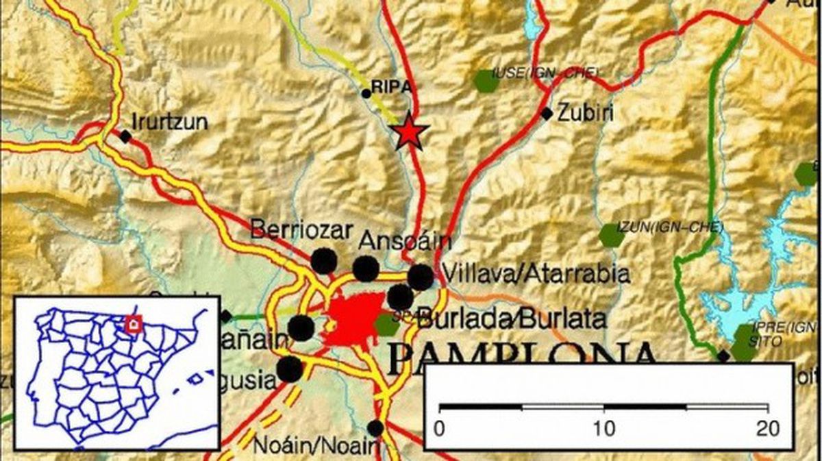 Navarra registra otros cuatro terremotos de entre 3 y 1,5 grados