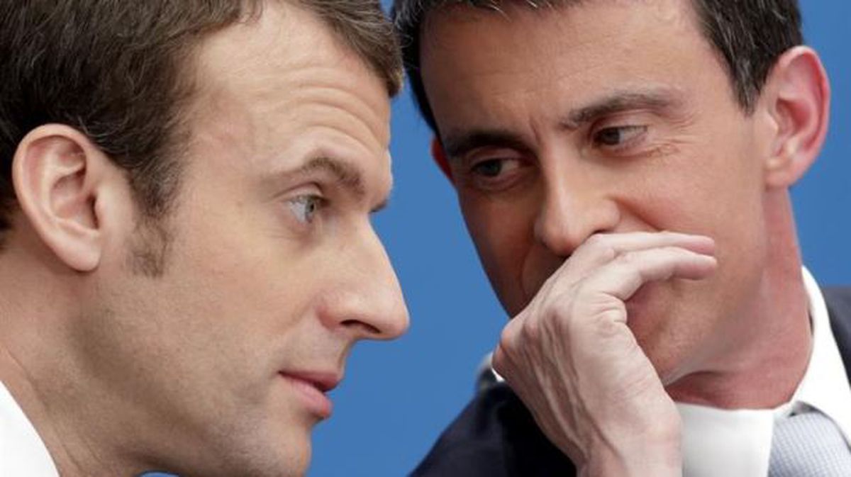 Valls eta Macron. EFE