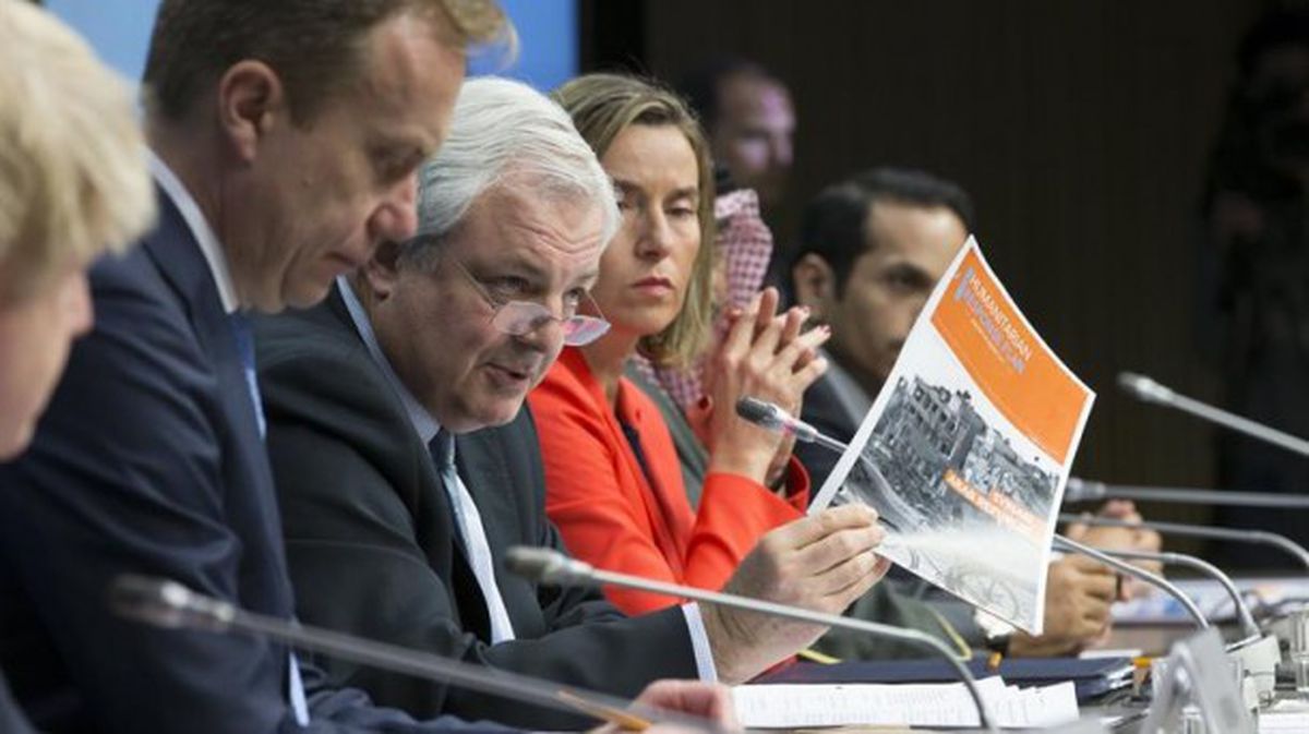 El jefe humanitario de la ONU, Stephen O'Brien, presenta el plan de respuesta humanitaria. EFE