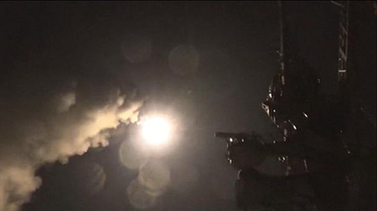 La base aáerea siria atacada por misiles de EE.EUU. Foto: EFE
