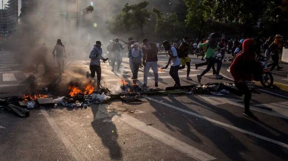 Manifestación del mes pasado convocada por la oposición en Venezuela. Foto: EFE