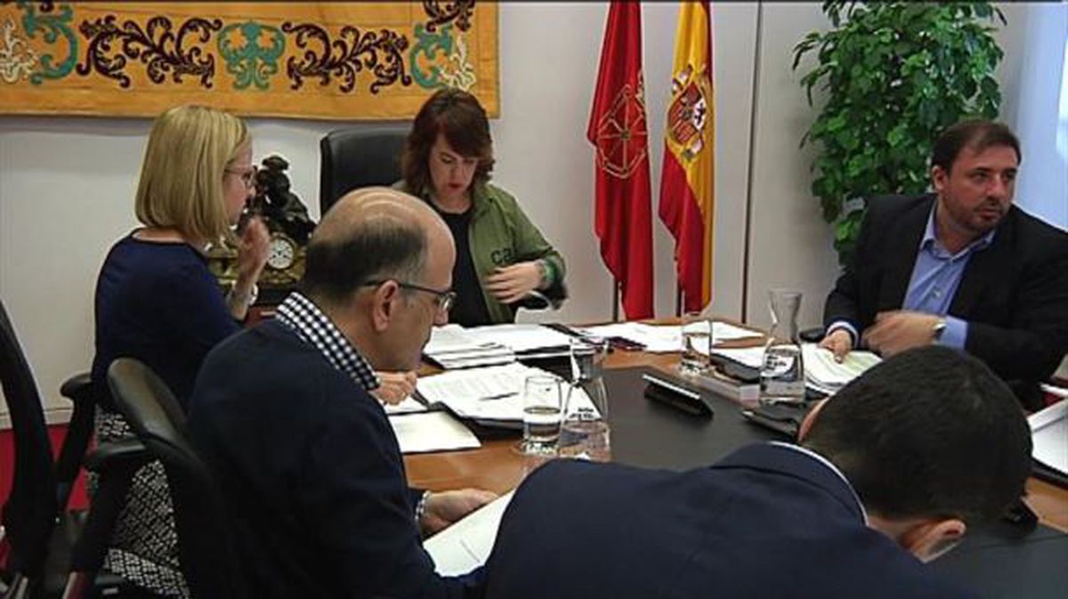 Reunión de la Junta de Portavoces del Parlamento de Navarra. EiTB