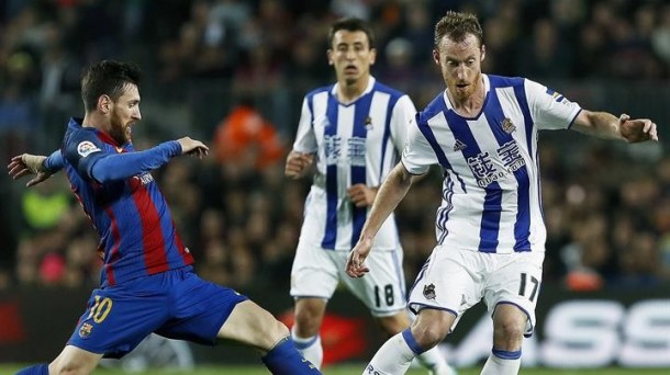 Messi y Zurutuza. Foto: EFE