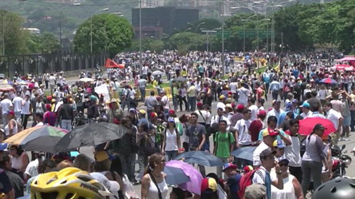 Una manifestación en Caracas. EiTB