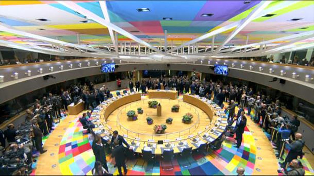 Los líderes de la UE en Bruselas en una cumbre anterior.