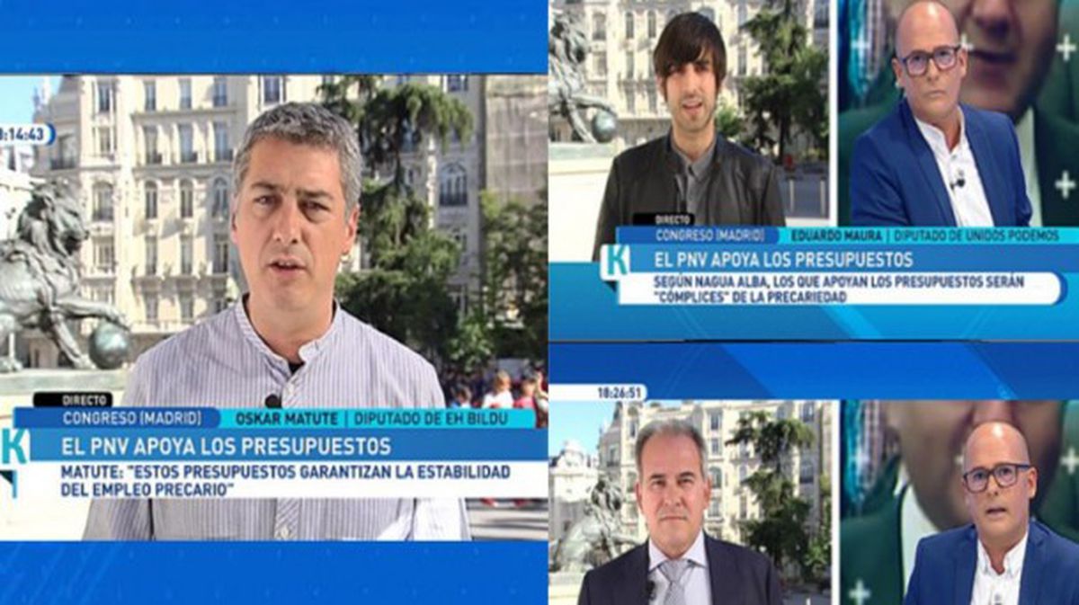 EH Bildu, Unidos Podemos y PSE-EE reaccionan al acuerdo de los presupuestos