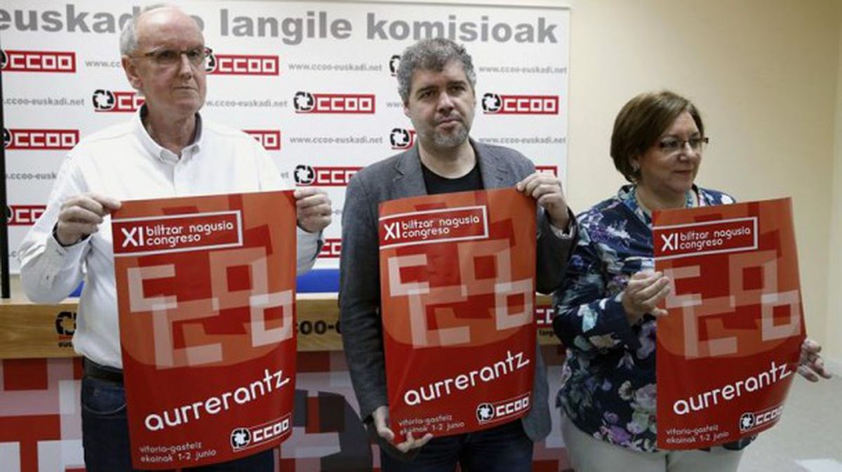 Euskadiko CCOO sindikatuaren XI. Kongresuaren aurkezpena. Argazkia: EFE