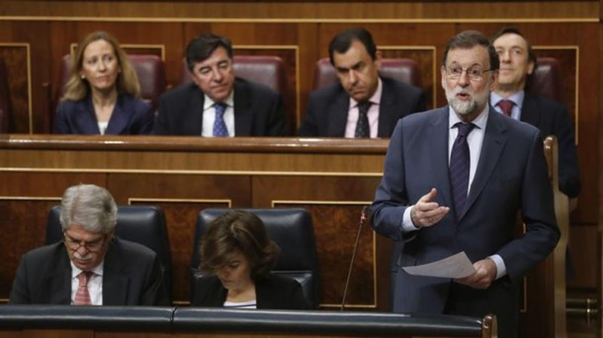 Mariano Rajoy, Espainiako Diputatuen Kongresuan. Argazkia: EFE