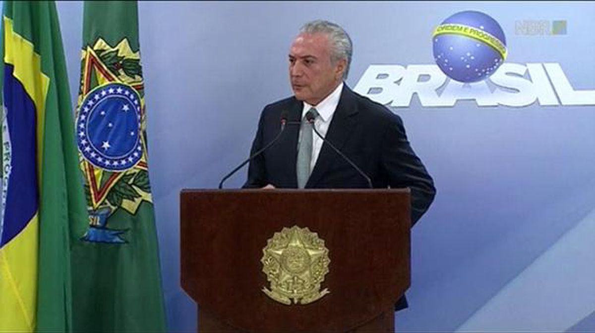 Michel Temer Brasilgo presidentea, agerraldian. Argazkia: EFE